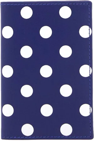 Comme des Garçons Unisex, Accessoires, Bleu, Taille: ONE Size Portefeuille Bifold en Cuir à Pois