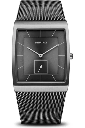 Bering Homme, Accessoires, Gris, Taille: ONE Size Montre Homme Bracelet Milanais Acier Inoxydable Verre Saphir 41mm Gris 16033-377