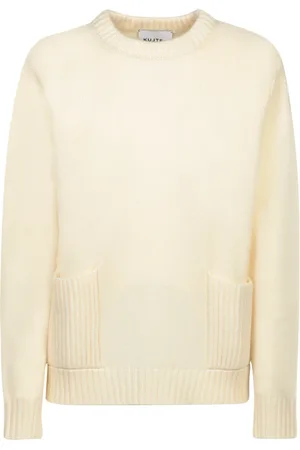 KUJTEN Femme, Pulls, Blanc, Taille: 42 FR Tricot Blanc pour Femmes Aw24