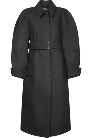 Jacquemus Femme, Manteaux, Noir, Taille: 40 FR Manteau en Laine Noir Aw24 Élégant