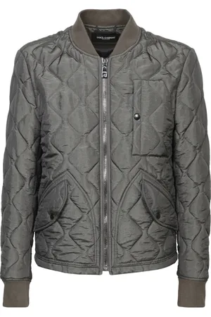 Dolce & Gabbana Homme, Vestes, Gris, Taille: L Bomber matelassé Gris