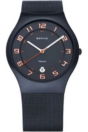 Bering Homme, Accessoires, Bleu, Taille: ONE Size Montre Homme Classic 37 mm Bracelet Milanais Bleu 11937-393