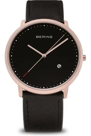 Bering Unisex, Accessoires, Noir, Taille: ONE Size Montre Mixte Classic 39 mm Bracelet Cuir de veau 11139-462