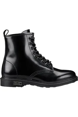 Cult Femme, Chaussures, Noir, Taille: 40 EU Bottes Cheville en Cuir Noir