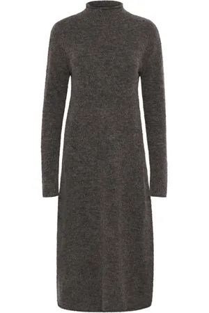 Soaked in Luxury Femme, Robes, Gris, Taille: 36 FR Robe Longue à Paillettes Gris Foncé