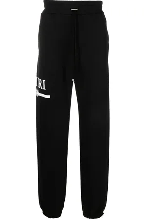 AMIRI Homme, Pantalons, Noir, Taille: L Pantalons de survêtement noirs avec logo MA Bar