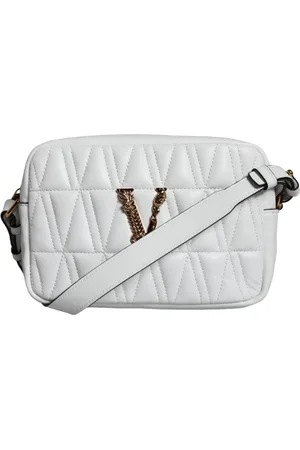 VERSACE Femme, Sacs, Blanc, Taille: ONE Size Sac Bandoulière en Cuir Nappa Matelassé