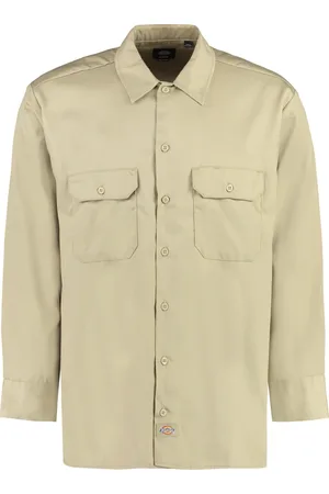 Dickies Homme, Chemises, , Taille: L Chemise à Manches Longues en Mélange de Coton