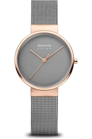 Bering Femme, Accessoires, Gris, Taille: ONE Size Montre bracelet pour dames Montre solaire Or rose 14331-369