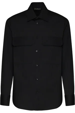 Giuliano Galiano Homme, Chemises, Noir, Taille: L Chemise Noire Life avec Col Italien