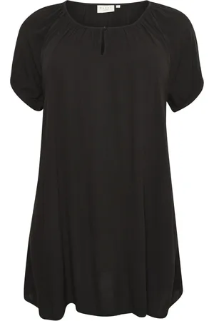 Kaffe Femme, Blouses et Chemises, Noir, Taille: 56 FR Noir Profond Tunique Chemisier