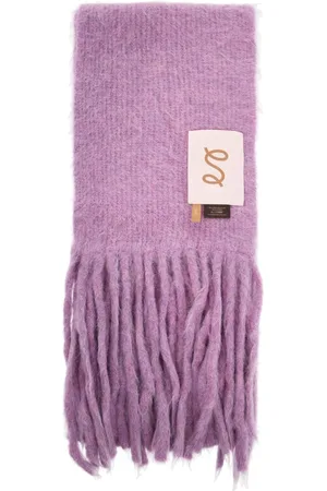 Séfr Homme, Accessoires, Violet, Taille: ONE Size Écharpe Douce en Mélange d