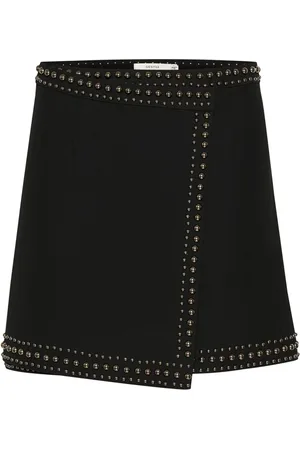 Gestuz Femme, Jupes, Noir, Taille: 34 FR Jupe Noire Asymétrique avec Clous