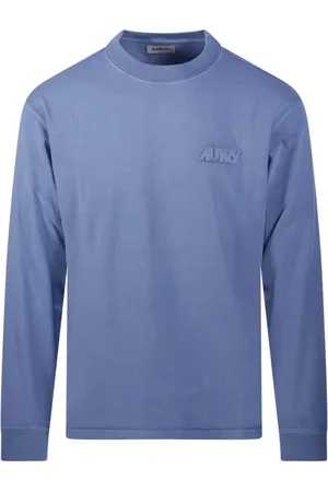 Autry Homme, Tops, Bleu, Taille: L Indigo T-shirt à Manches Longues
