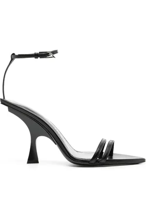 The Attico Femme, Chaussures, Noir, Taille: 38 EU Sandales Noires Style Ester Mismatch