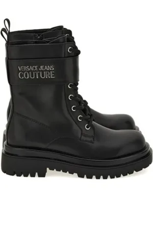 VERSACE Femme, Chaussures, Noir, Taille: 35 EU Bottes