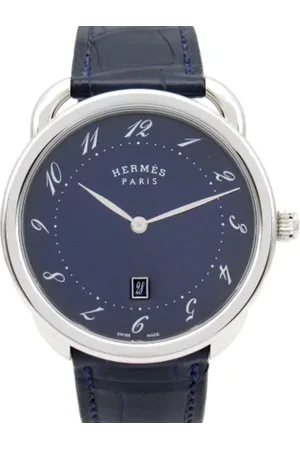Hermès Homme, Pre-owned, Bleu, Taille: ONE Size Pre-owned Acier inoxydable montres