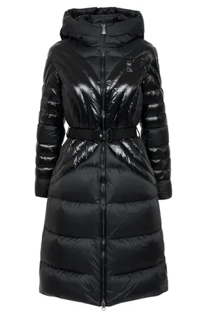 Blauer Femme, Manteaux, Noir, Taille: 42 FR Manteau Long Style Urbain