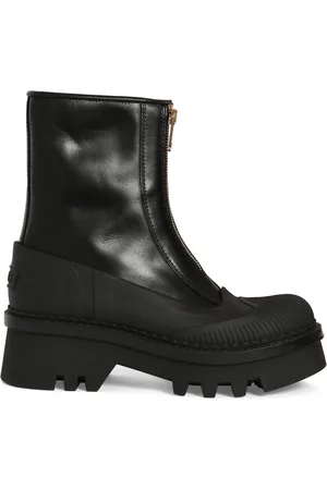 Chloé Femme, Chaussures, Noir, Taille: 40 EU Bottines en Cuir Noir