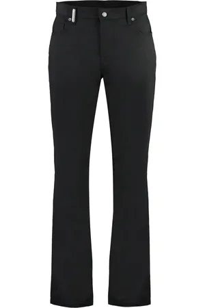 Moschino Homme, Pantalons, Noir, Taille: M Pantalon en Coton Stretch avec Logo Métallique