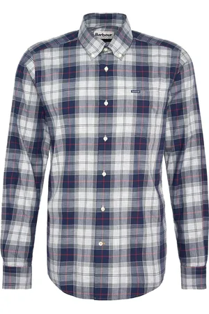 Barbour Homme, Chemises, Bleu, Taille: XL Chemise sur Mesure en Granit Bleu Style Décontracté