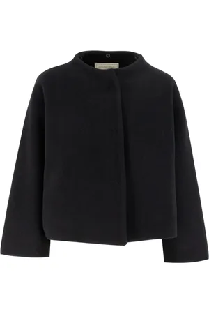ANTONELLI Femme, Vestes, Noir, Taille: 38 FR Veste à Col en Plumes Douces