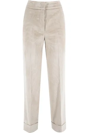 PESERICO SIGN Femme, Pantalons, , Taille: 36 FR Pantalon en Velours Côtelé en Coton à Taille Haute