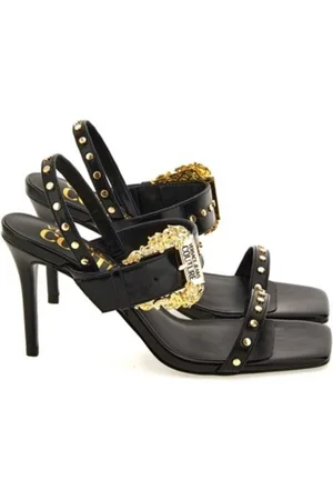 VERSACE Femme, Chaussures, Noir, Taille: 38 EU Sandales