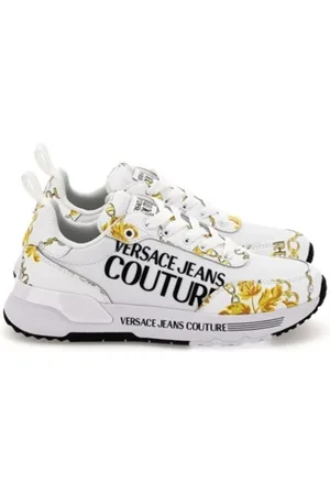 VERSACE Femme, Chaussures, Blanc, Taille: 35 EU Baskets