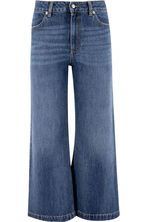 ANTONELLI Femme, Jeans, Bleu, Taille: 38 FR Jean Large Design Original