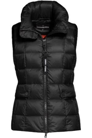 Creenstone Femme, Vestes, Noir, Taille: 38 FR Doudoune sans manches
