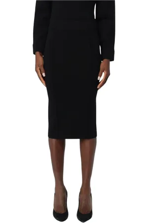 Pinko Femme, Jupes, Noir, Taille: 40 FR Jupe en laine côtelée
