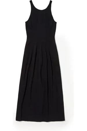 Auralee Femme, Robes, Noir, Taille: 40 FR Robe en Coton Noir avec Tombé Gracieux