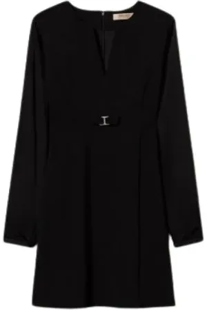 Twin-Set Femme, Robes, Noir, Taille: 38 FR Robe Courte en Maille Milano