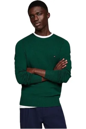 Tommy Hilfiger Homme, Pulls, Vert, Taille: L Pull en laine à col rond