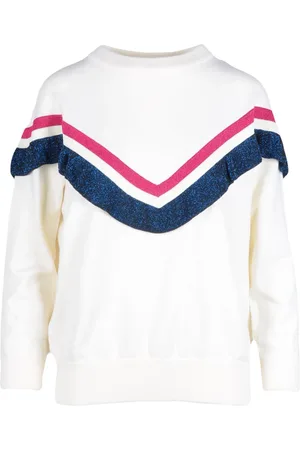 BALLANTYNE Femme, Pulls, Blanc, Taille: 38 FR Pull Blanc, Manches Longues, Col Rond
