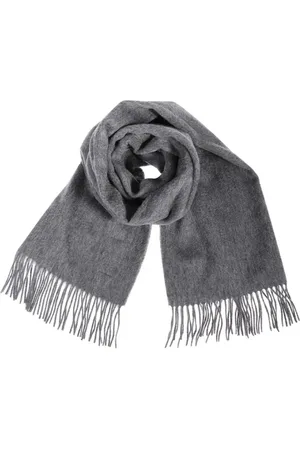 Les Deux Homme, Accessoires, Gris, Taille: ONE Size Écharpe en laine à franges