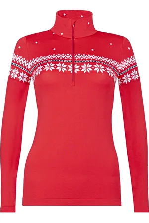 newland Femme, Pulls, Rouge, Taille: 40 FR Rouge Blanc Hilde Modèle Élégant