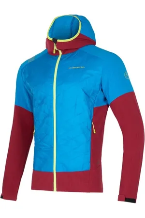 La Sportiva Homme, Sport, Bleu, Taille: L Veste Hybride Respirante Bleue avec Fermeture Éclair