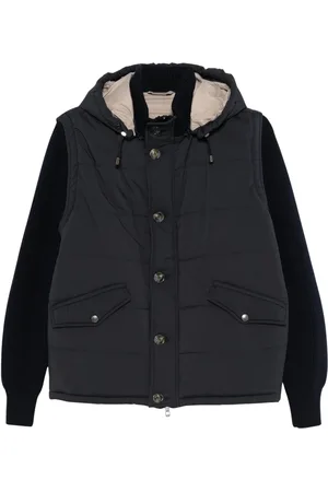 BARBA Homme, Vestes, Bleu, Taille: L Veste coupe-vent convertible avec poches