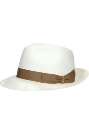 Borsalino Homme, Accessoires, Blanc, Taille: 58 CM Chapeau Panama tissé à la main avec bord moyen
