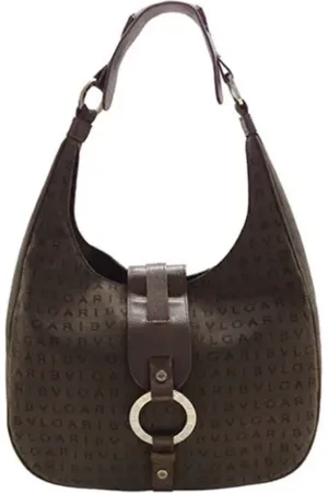 Bvlgari Femme, Pre-owned, Brun, Taille: ONE Size Pre-owned Toile sacs-ports-paule