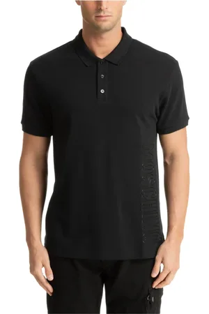 Moschino Homme, Tops, Noir, Taille: S Polo Uni avec 3 Boutons