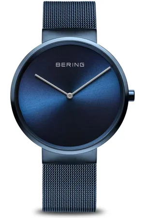 Bering Unisex, Accessoires, Bleu, Taille: ONE Size Montre Classique Mixte Verre Saphir, Acier Inoxydable, Bleu14539-397