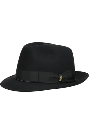 Borsalino Homme, Accessoires, Noir, Taille: 60 CM Chapeau en Feutre Charlait avec Petit Bord
