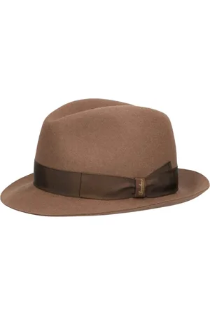 Borsalino Homme, Accessoires, Brun, Taille: 60 CM Chapeau Trilby en Feutre Classique