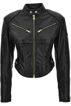 VERSACE Femme, Vestes, Noir, Taille: 36 FR Manteaux
