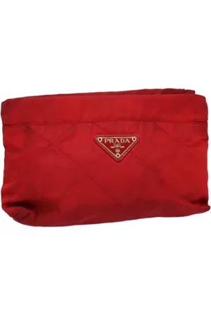 Prada Femme, Pre-owned, Rouge, Taille: ONE Size Pre-owned Tissu pochettes-minaudieres