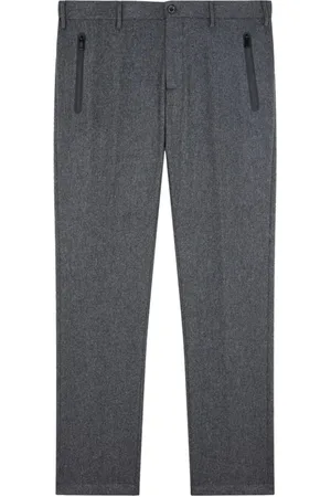Paul & Shark Homme, Pantalons, Gris, Taille: XL Pantalon Chino Gris en Laine Technique