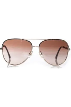 CHANEL Homme, Pre-owned, Brun, Taille: ONE Size Pre-owned Métal lunettes-de-soleil